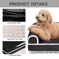 thumbnail image 3 of Exclusivo Mezcla Medium Orthopedic Dog Bed, Luxury Striped Jacquard Pet Bed Sofa, Waterproof and Washable, 36"×24", Black, 3 of 10