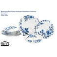 thumbnail image 3 of Bico International Scalloped Dishwasher and Microwave Safe Dinner Plates, Blue Flower, 4 Piece, 3 of 3