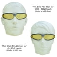 thumbnail image 3 of Bikershades Motorcycle Riding Glasses Wrap Sport Chrome Frame Yellow Men Women, 3 of 4