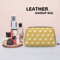 thumbnail image 4 of Artsy Cute Pig Yellow Makeup Bag, Large Capacity Travel Cosmetic Bag for Women Girls- Travel Toiletry Bag Leather Portable Waterproof Makeup Case Organizer with Handle, 4 of 4