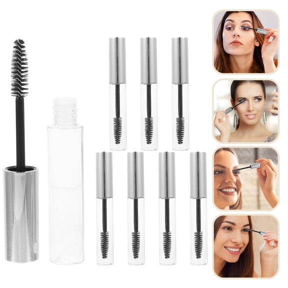 Soimiss Mascara Tubing PP Round Empty Mascara Tubes Cosmetic Tool 8pcs