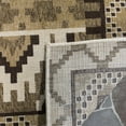 thumbnail image 6 of SAFAVIEH Veranda Johann Geometric Indoor/Outdoor Area Rug, Creme/Brown, 6'7" x 6'7" Square, 6 of 9