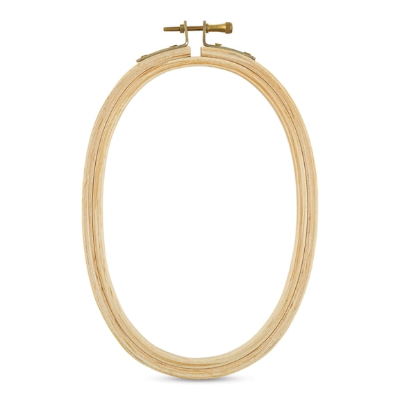 DMC Wooden Needlework Hoop - Oval, 12.5 cm x 20 cm