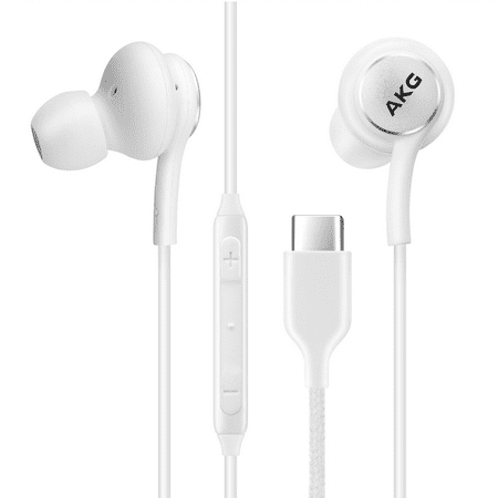 OEM UrbanX 2021 Type-C Stereo Headphones for LeEco Le Pro3 Braided Cable - with Microphone (White) USB-C Connector (US Version)