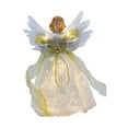 thumbnail image 3 of Angel Christmas Tree Topper LED Treetop Figurine Cloth Fabric for Winter Party Decoration and Holiday Room Display, 3 of 9