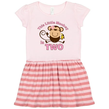 

Inktastic Little Monkey Girl 2nd Birthday Gift Toddler Girl Dress