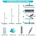 thumbnail image 2 of JOYMOOP 18 Inch Dust Mop for Hardwood Floors, Heavy Duty Industrial Wet Dry Mops with Telescopic Handle, Includes 3 Microfiber Mop Pads - Blue-grey, 2 of 9