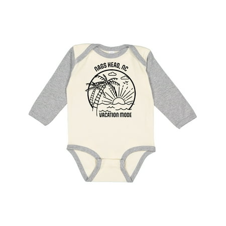 

Inktastic Summer Vacation Mode Nags Head North Carolina Gift Baby Boy or Baby Girl Long Sleeve Bodysuit