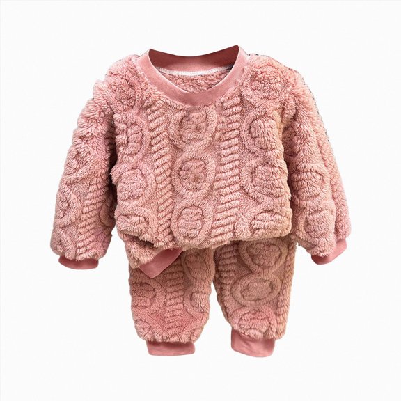 WUANDIXFA Little Boys Pajamas 2 Pieces Long Set Cotton Sleepwear Kids Pjs Toddler Winter Clothes Jammies Baby Two Piece Pajamas,Pink,10-11 Years