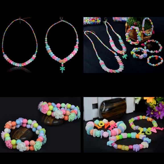 BESTYASH 550-Piece Assorted Color Acrylic Beads Set for Jewelry Making, Bracelets, Necklaces, and Craft Projects