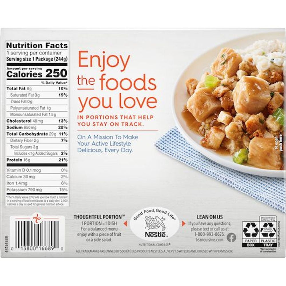 Lean Cuisine Baked Chicken, 8.63 Ounce -- 12 per Case.