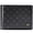 Black-Grid, variant on Men's Bifold Wallet 9 Card Slots & 1 ID Window Zipper Coin Pocket Slim Travel Black Wallet for Men