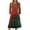 Red, variant on Women's Christmas Printed Fashionable Loose Round-Neck Dress for Casual Comfort and Holiday Festivities with Vintage Print,Deep Red,M