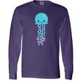 thumbnail image 3 of Inktastic Cute Jellyfish, Little Jellyfish, Blue Jellyfish Long Sleeve T-Shirt, 3 of 5