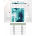 thumbnail image 6 of No Hook Shower Curtain with Snap in Liner, Green Abstract Art Watercolor Painting Texture Hotel Shower Curtains for Bathroom, Washable Shower Curtain Liner Set with Mesh Top Window, 72"x96", 6 of 6