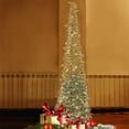 thumbnail image 3 of YAOMOBB Quick Assembly Christmas Tree Glittering Christmas Pencil Tree Stable Base Foldable Realistic Indoor Outdoor Decoration, 3 of 7