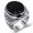 Silver, variant on Mens Vintage Geometric Ring Alloy Electroplated With Black Artificial Gemstones European American Design Style Trend