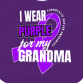 thumbnail image 4 of Inktastic I Wear Purple for My Grandma Pancreatic Cancer Awareness Boys or Girls Baby Bib, 4 of 4