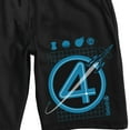 thumbnail image 2 of The Fantastic Four: First Steps Logo on Black Adult Lounge Short-Large, 2 of 7