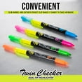thumbnail image 2 of Pentel Twin Checker Dual-Tip Highlighter, Chisel Tip, Assorted Colors (GF/Gk/GP/GS), 4-PK (SLW8BP4M), 2 of 7