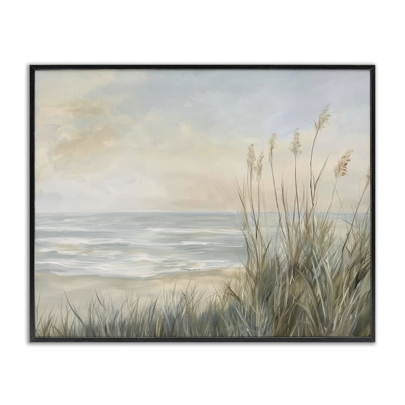 Stupell Industries Scenic Beach Dunes at Dawn Black Framed Giclee Art, design by Petal Prints Design