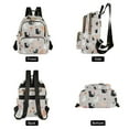thumbnail image 4 of FORMRS Mini Backpack Purse for Women Quilted Travel Daypack Casual Shoulder Bag, Gray Cartoon Pattern, 4 of 7
