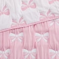 thumbnail image 4 of Ballet Bows Pink All-Season Soft Woven Matelasse Jacquard Reversible Cotton Blend Quilt Set, 4 of 4