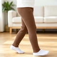 thumbnail image 5 of Hurxie Girls Ribbed Jersey Leggings Kids Warm Footless Tights Ruffles Knit Pants, 5 of 7
