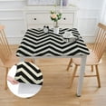 thumbnail image 2 of WYYP Chevron Pattern Square Tablecloth 100% Polyester Fiber 40*40, 2 of 8