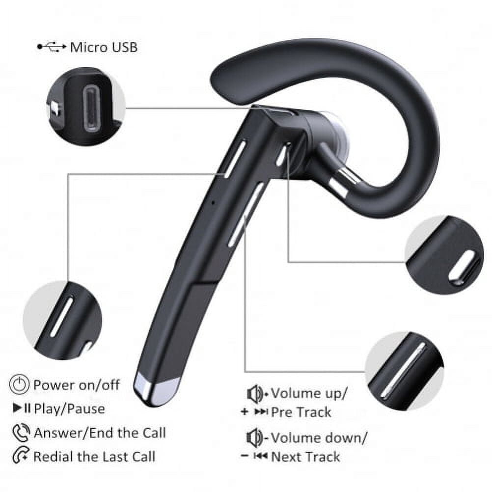 Ear-hook Wireless Earphone for Google Pixel 8a/6a/6 Pro - Headphone Boom Mic Handsfree Single Headset Over The Ear