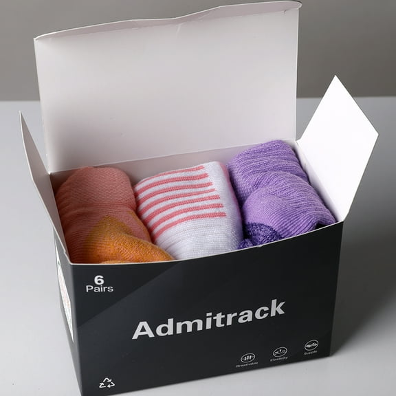Admitrack 6 - Pairs Women's Athletic Socks, Breathable And Comfortable For Sports And Daily Wear