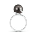 thumbnail image 2 of ANGARA Tahitian Cultured Pearl Ring with Spiral Metal Loop in 14K White Gold for Women | June Birthstone, Birthday, Anniversary, Jewelry Gift for Women | Pearl Ring, 2 of 5