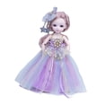 thumbnail image 2 of Muñeca BJD perfecl 1/6 12 pulgadas 23 articulaciones con ropa zapatos peluca maquillaje Vestido morado, 2 of 8
