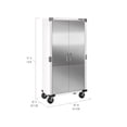 thumbnail image 3 of Seville Classics UltraHD® Rolling Storage Cabinet, 36" W x 18" D x 72" H, White, 3 of 13