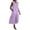 Purple, variant on Aofany Women's V Neck Tank Dress Fashion Flowy Solid Sleeveless Button Midi Dresses Beach Dress with Pockets