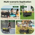 thumbnail image 3 of Collapsible Wagon Folding Wagon Garden Cart with Large Capacity, Portable Utility Wagon Cart Heavy Duty for Beach Camping Shopping Garden (Grey), 3 of 9