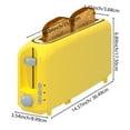 thumbnail image 5 of Yellow 2-Slice Slim Toaster - 10" Long Slot for Bagels & Artisan Bread, 6 Shade Settings, Cancel/Reheat/Defrost, Removable Crumb Tray, Auto Shut-Off, 5 of 5