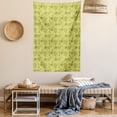 thumbnail image 2 of Ethnic Tapestry, Traditional Paisley Oriental Leaves Bohemian Motif Arabian Inspirations, Wall Hanging for Bedroom Living Room Dorm Decor, 40W X 60L Inches, Lime and Avocado Green, by Ambesonne, 2 of 5