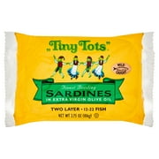 Tiny Tots Brisling Sardines in Extra Virgin Olive Oil, 3.75 Oz