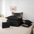 thumbnail image 6 of jejeloiu Abstract Geometric Line 7-Piece Twin Bedding Sets,Black Gray Bedding Comforter Set For Men Women Reversible, 6 of 8