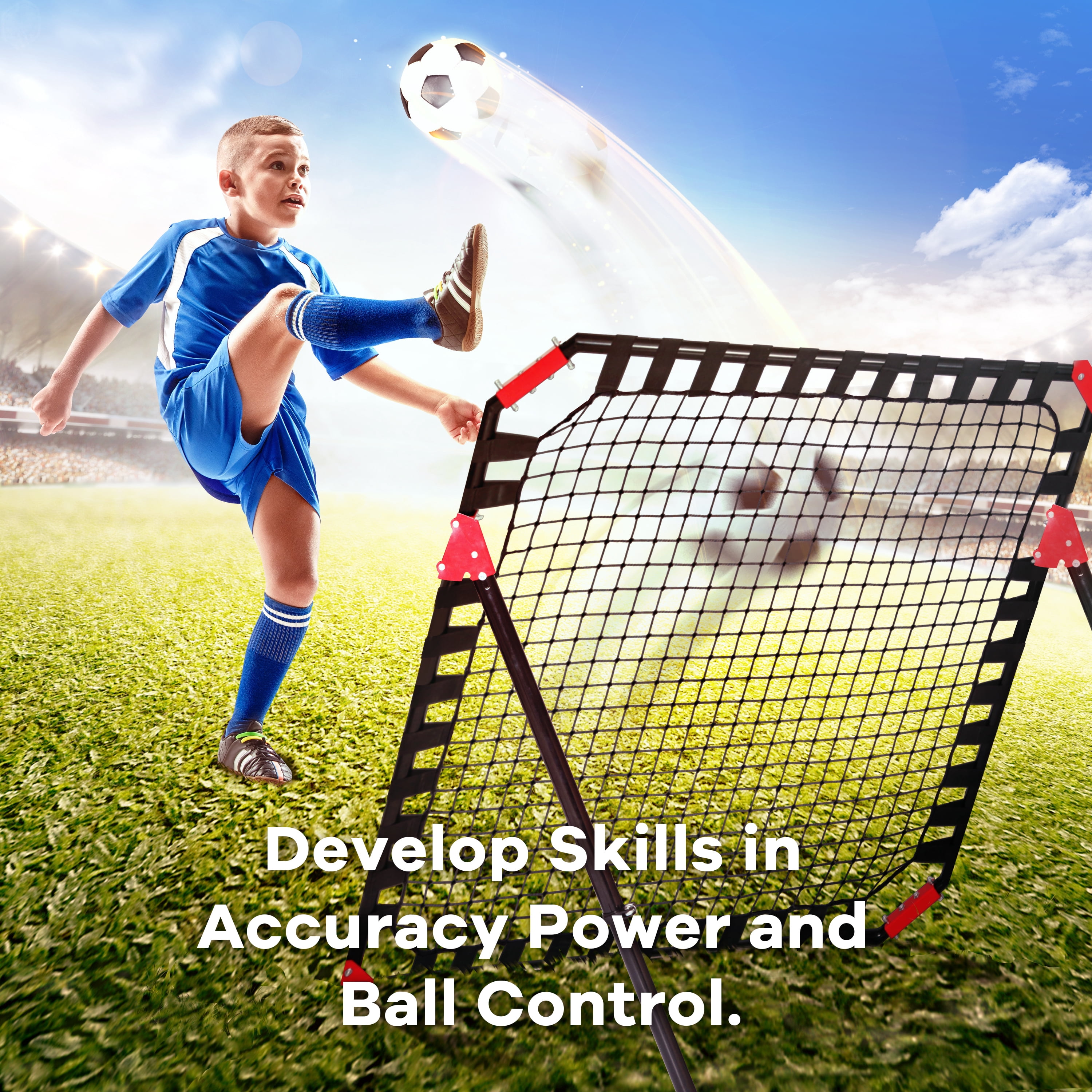 Soccer Rebounder Football Gifts | Kick-Back Rebound Net for Kids & Teens
