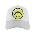 thumbnail image 1 of Gravity Threads Upside Down Smile Face Adjustable Trucker Hat - White, 1 of 2