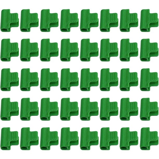 Abrazaderas de 40 Uds para Clips de aro de túnel de red de cubierta de fila de película de invernadero, Clip de varilla de red de sombreado de película de cobertizo para tubos de 11mm (0,43 pulgadas)