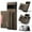 Coffee, variant on Dteck for Google Pixel 9 Pro XL Removable Wallet Cover Case, Shockproof PU Leather Wallet for Women Men with RFID Blocking Card Holder Slot Magnetic Closure Protective Phone Cover, Black