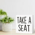 thumbnail image 7 of Zomyto 5"x5" Funny Bathroom Wood Sign Take a Seat Wood Block Sign,Farmhouse Bathroom Wooden Box Sign, 7 of 7