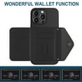 thumbnail image 6 of for iPhone 12 Pro Wallet Case with Card Holder, Elegant Durable PU Leather Protective Magnetic Closure Flip Phone Cover Kickstand RFID Blocking for Women Girls for iPhone 12 Pro, Black, 6 of 9