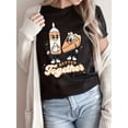 thumbnail image 1 of Halloween T-shirt - Women's 100% Retro Turkey & Pumpkin Pie Graphic T-Shirt - Funny Better Together Thanksgiving Shirt with Marshmallow & Whipped Design, Casual Round Neck Short Sleeve Top, 1 of 6
