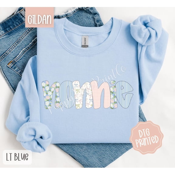 Floral Nonnie Sweatshirt, Cute Grandma Sweater, Coquette Crewneck, Grandma Bow Flower Sweatshirt, Mother's Day, for Her All Size S-5Xl