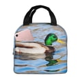 thumbnail image 1 of Easygdp Mallard Duck Swimming In A River Bolsa Térmica Premium - Tela Oxford Impermeable, Gran Capacidad, Bolsillo Frontal, Unisex para Trabajo, Escuela, Actividades al Aire Libre y Picnics, 1 of 8