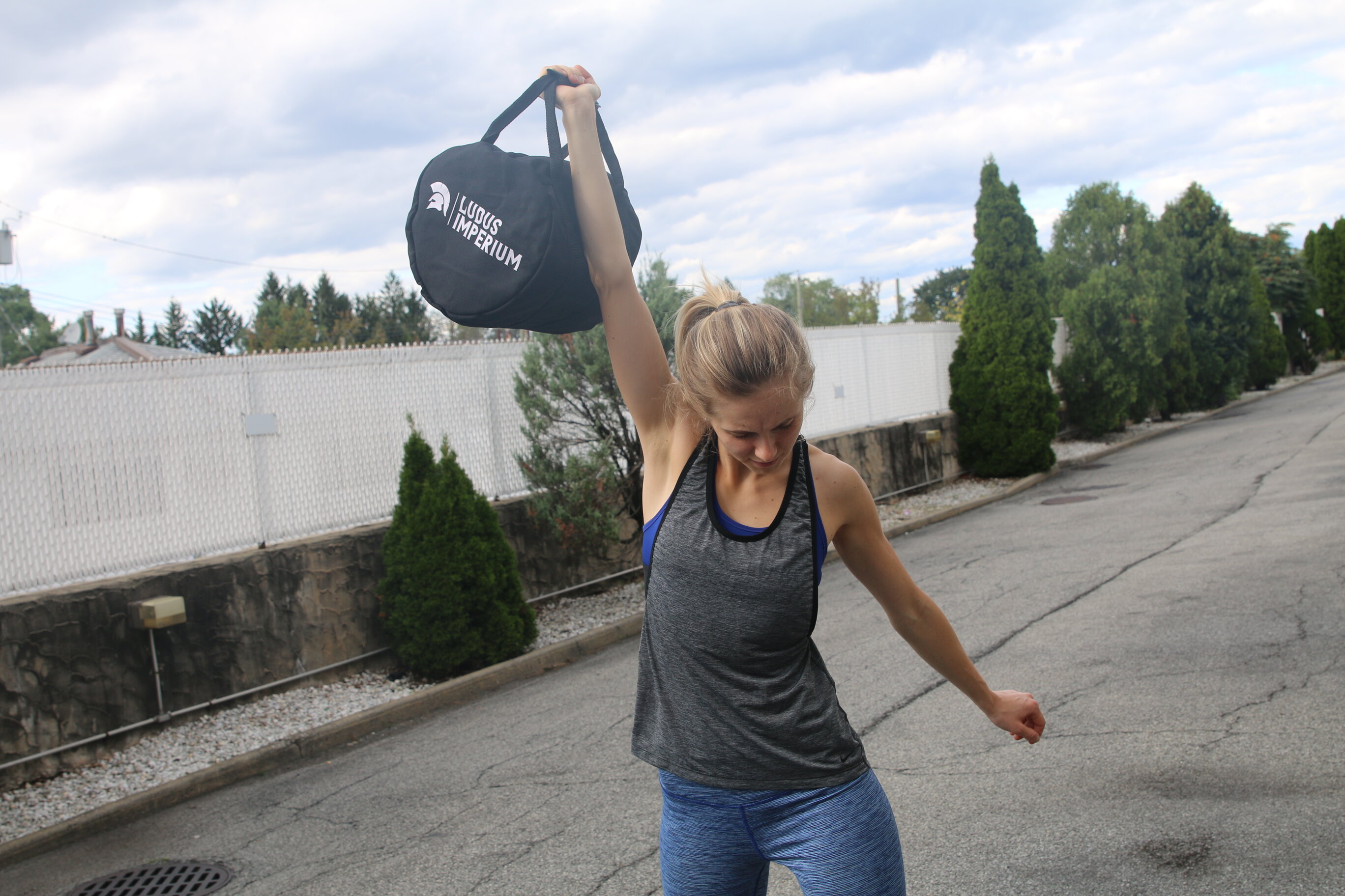 Ludus Imperium Adjustable Kettlebell Sandbag - Kettlebell Weights, Heavy Duty Workout Sandbags for Training, Fitness, Cross-Training & Exercise, Workouts, Sandbag Weights, up to 45 LB